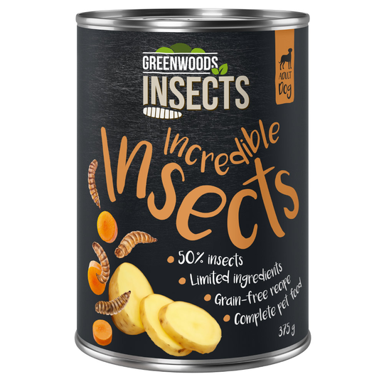 Greenwoods Insects with Potatoes & Carrots - Ekonomipack: 12 x 375 g