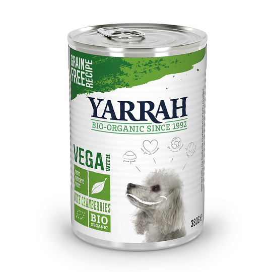 9 + 3 på köpet! 12 burkar Yarrah Organic - Chunks: Vega 12 x 380 g