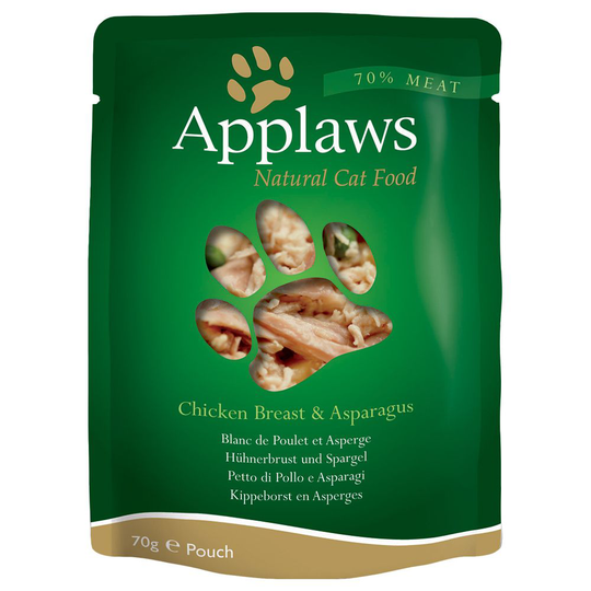 Applaws Cat Pouches kattmat 12 x 70 g - Kyckling & sparris