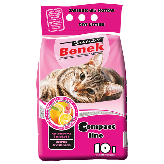 Super Benek Compact Citrus Freshness - Citrus Freshness 10 l (ca 8 kg)