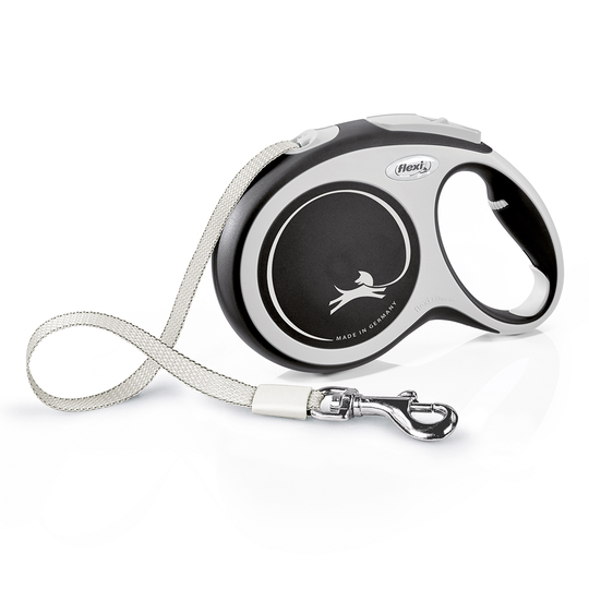 flexi New Comfort bandkoppel L svart, 8 m - flexi New Comfort bandkoppel L svart, 8 m