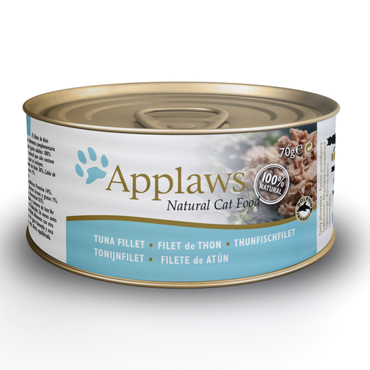 Blandat sparpack: 24 x 70 g Applaws våtfoder i buljong + 6 x 70 g Cosma Nature! - Tonfiskfilé + Cosma Nature provpack