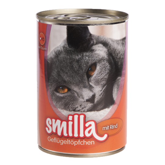 Ekonomipack: Smilla Poultry Pot 24 x 400 g - Mört fjäderfäkött med nötkött