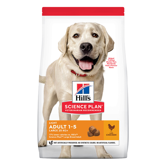 Ekonomipack: 2 x Hill's Science Plan hundfoder - Adult Light Large Breed Chicken (2 x 14 kg)