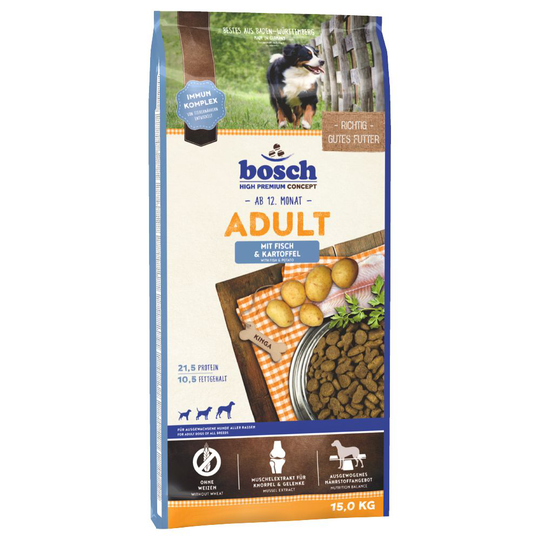 bosch Adult Fisk & potatis - 15 kg