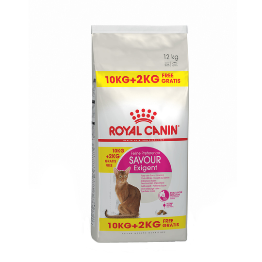 Royal Canin Savour Exigent 10 kg + 2 kg på köpet!
