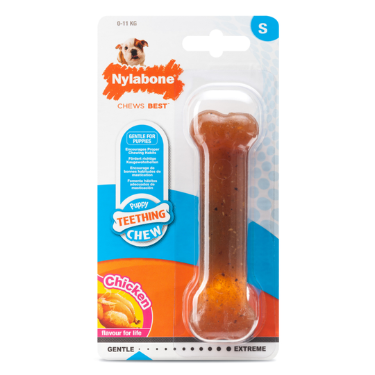 Nylabone Puppybone - Small: ca L 17,3 x B 9,4 x H 3 cm