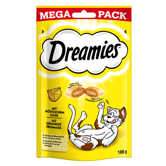 Dreamies Cat Treats Big Pack 180 g - Ekonomipack: Ost (6 x 180 g)