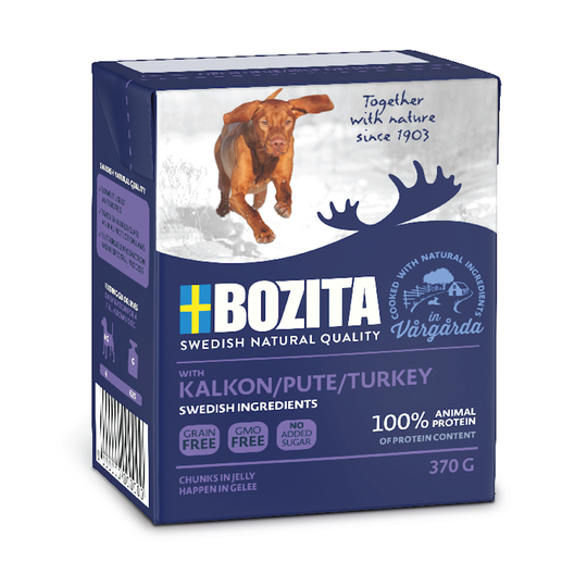 Bozita Chunks in Jelly 12 x 370 g - Kalkon