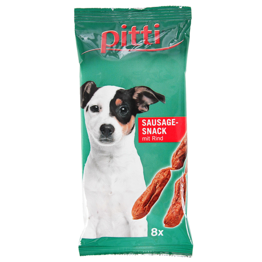 pitti Snack av nötkött (halvtorrt) - Ekonomipack: 4 x 8 st