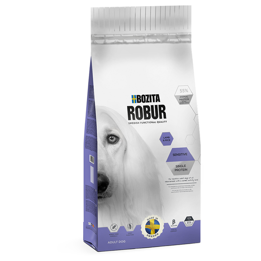 Ekonomipack: 2 x stora påsar Bozita Robur - Sensitive Single Protein Lamm & ris (2 x 15 kg)