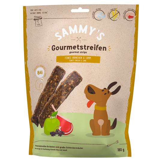 Sammy's gourmet stripes Chicken & Lamb - 3 x 180 g