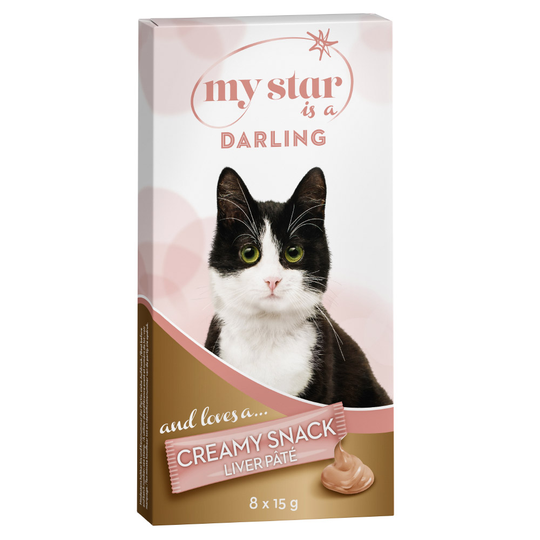 Ekonomipack: My Star Creamy Snack 72 x 15 g - My Star is a Darling - Liver-Cream