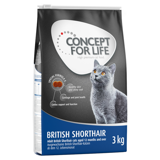 Concept for Life British Shorthair Adult - förbättrad formel! - 3 kg