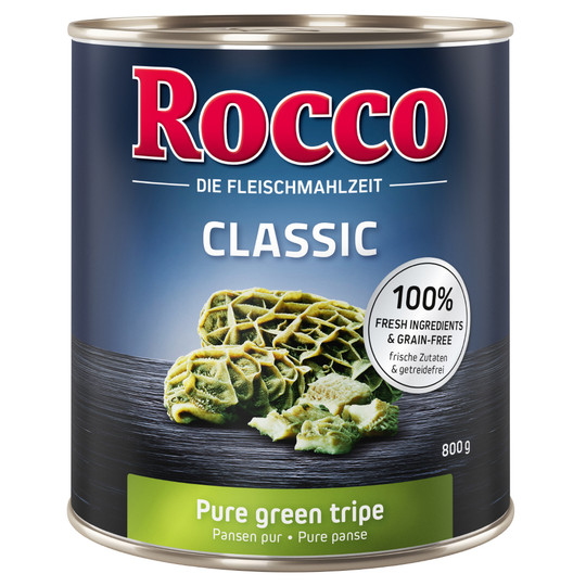 Ekonomipack: Rocco Classic 24 x 800 g hundfoder Ren våm