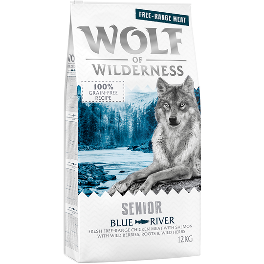 Wolf of Wilderness Senior Blue River - Free Range Chicken & Salmon - 5 x 1 kg
