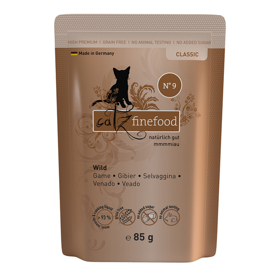 Ekonomipack: catz finefood i portionspåse 16 x 85 g - Vilt