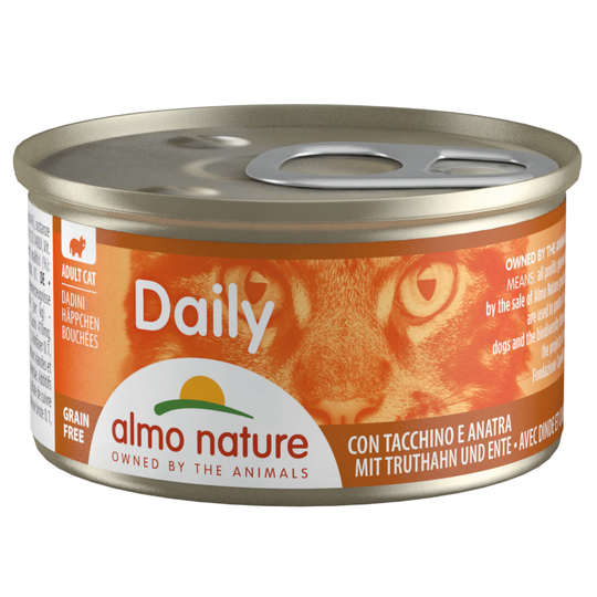 Almo Nature Daily Menu 6 x 85 g - Bitar med kalkon & anka