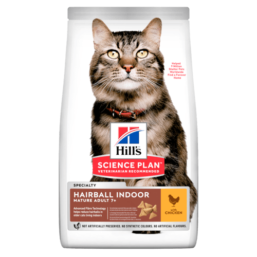 Mature Adult Hairball & Indoor torrfoder med kyckling - 1,5 kg