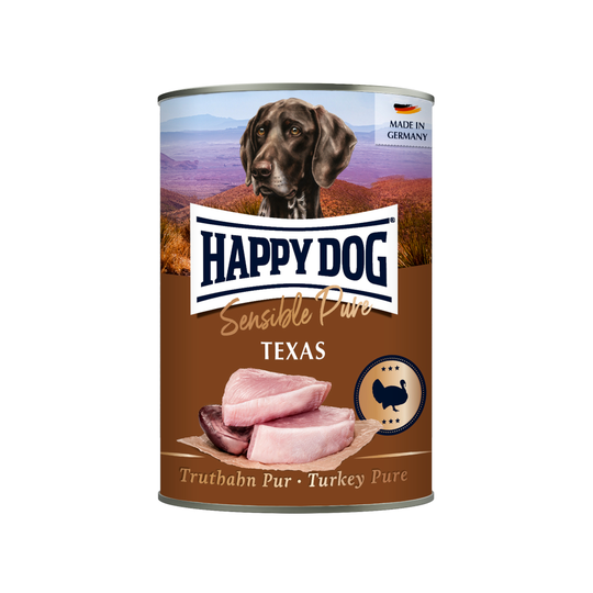 Happy Dog Sensible Pure 6 x 400 g - Texas (kalkon pur)